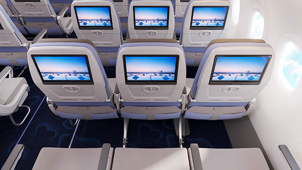 China Airlines' Airbus A321neo economy cabin