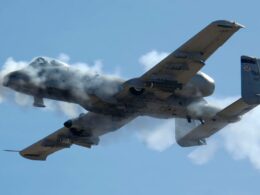 A 10 warthog firing its gun