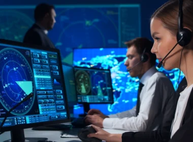 Workplace,Of,The,Air,Traffic,Controllers,In,The,Control,Tower.