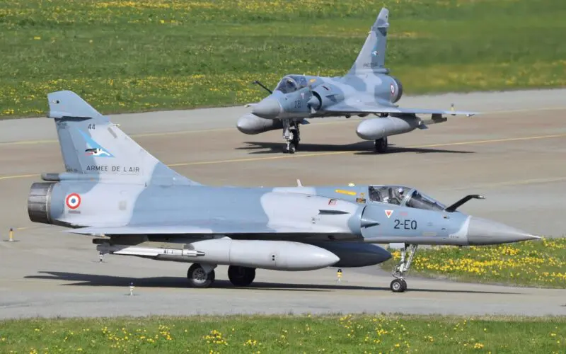 Two French Dassault Mirage 2000 5F taxiing