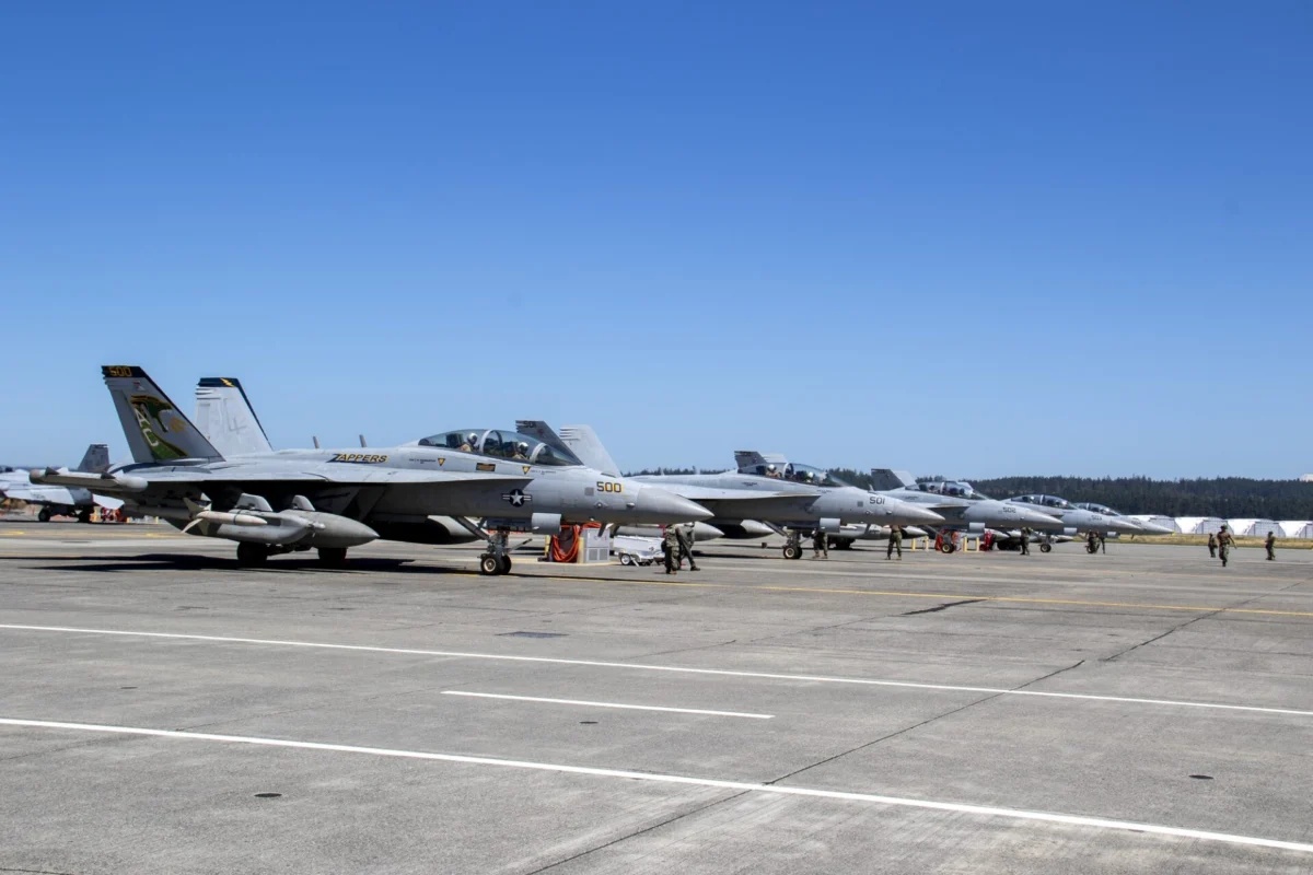 US Navy EA 18G Growlers at Naval Air Station Whidbey Island US Navy EA-18G Growlers at Naval Air Station Whidbey Island