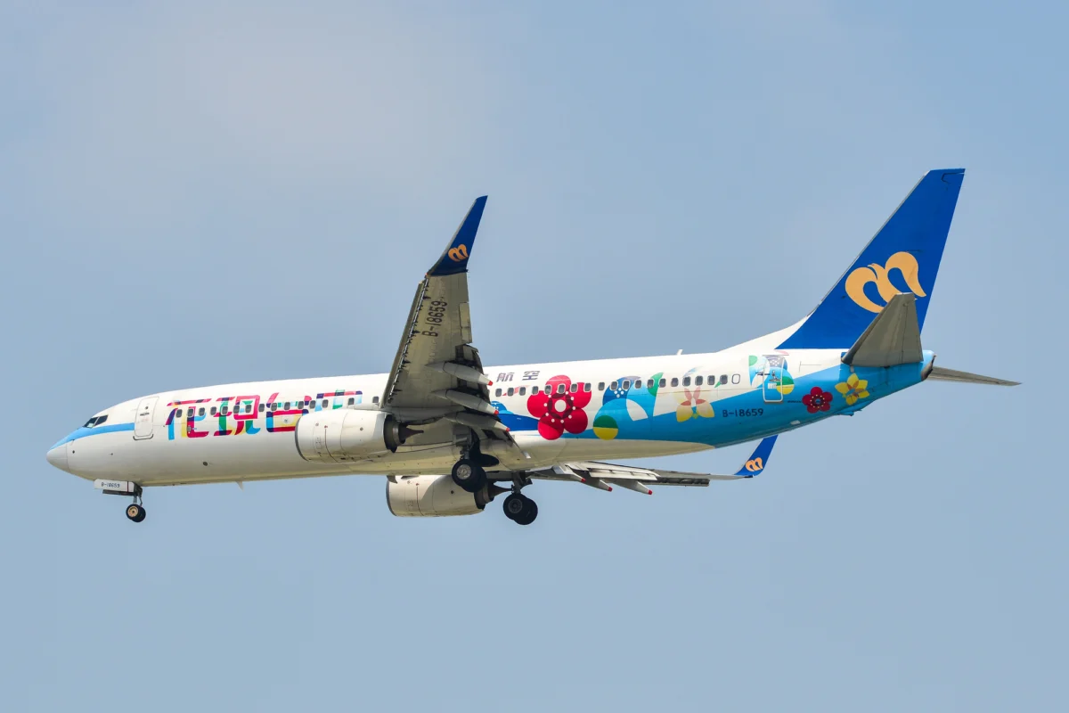 A Boeing 737 800 airplane of Mandarin Airlines A Boeing 737-800 airplane of Mandarin Airlines