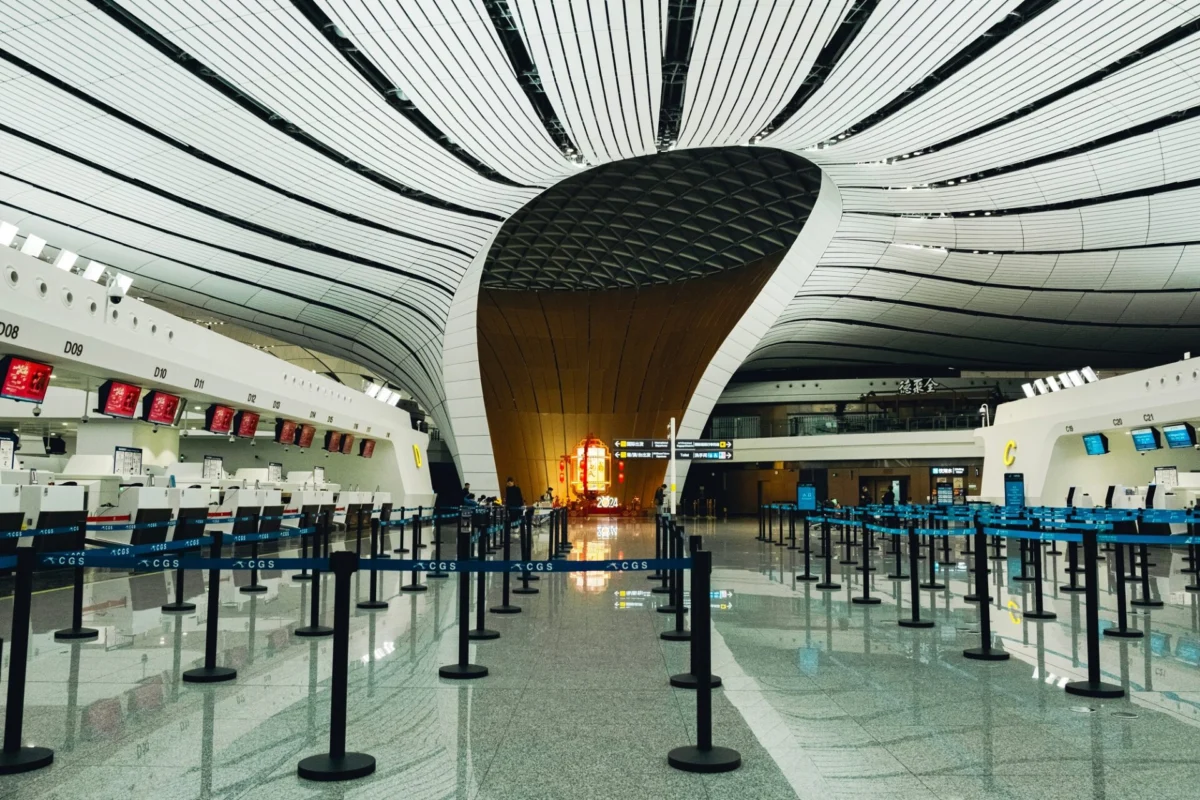 Beijing airport terminal in China Beijing airport terminal in China