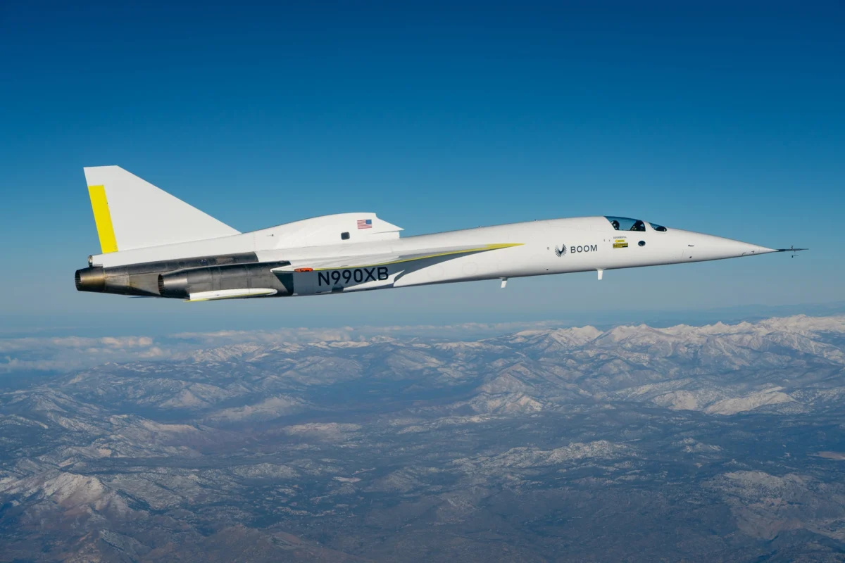 Boom Supersonic XB 1 demonstrator during eigth flight test Boom