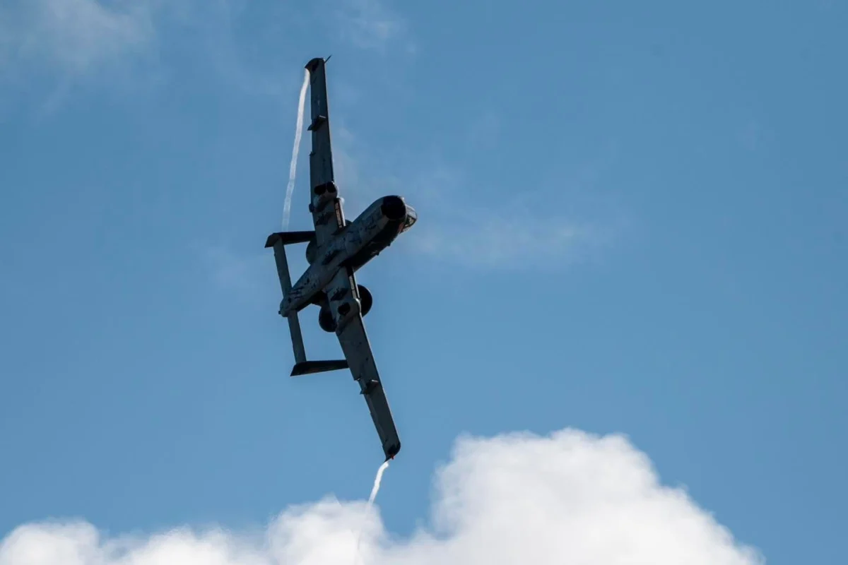 The last demo flight of the AC 10C Thunderbolt II aircraft The last demo flight of the AC-10C Thunderbolt II aircraft