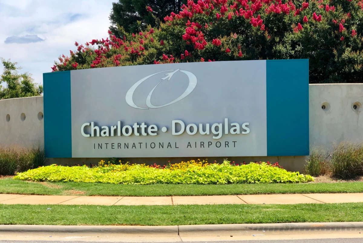 Charlotte Douglas International Airport sign Charlotte Douglas International Airport sign