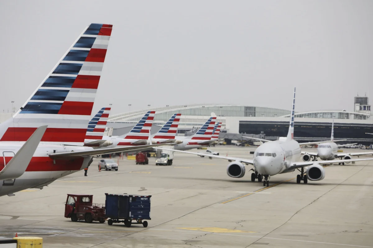 American airlines aircraft on the ramp American airlines aircraft on the ramp