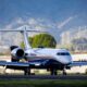 Bombardier Global 7500 landing at Van Nuys