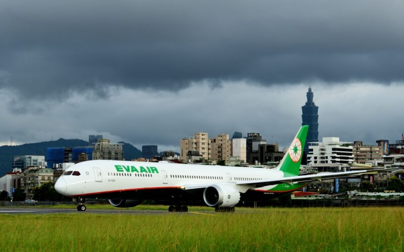 TaipeiTaiwan September142024AnEvaAirFlight Taipei,,Taiwan,-,September,14,,2024:,An,Eva,Air,Flight