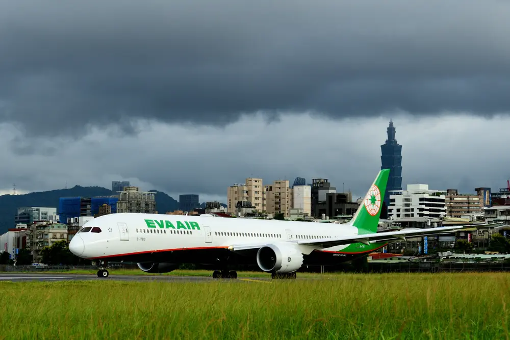 TaipeiTaiwan September142024AnEvaAirFlight Taipei,,Taiwan,-,September,14,,2024:,An,Eva,Air,Flight