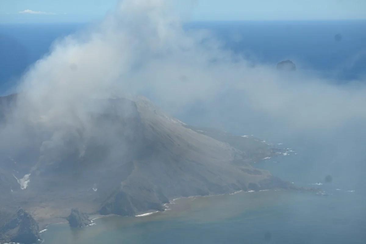 Image of Whakaari White Island on December 14, 2024