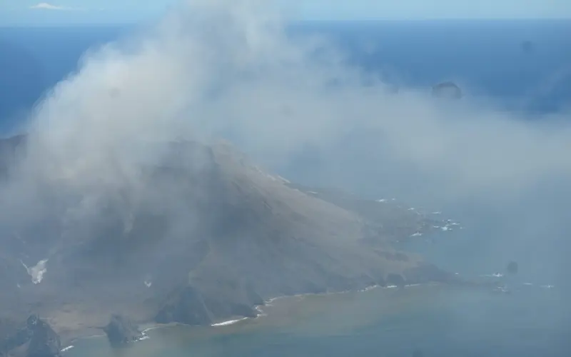 Image of Whakaari White Island on December 14, 2024
