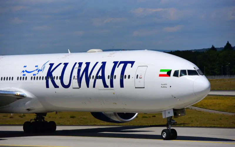 Frankfurt,germany-july,21:,Kuwait,Airways,Boeing,777,Lands,At,Frankfurt,Airport