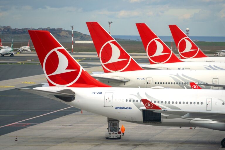 Istanbul,-,Jan,23:,Row,Of,Planes,With,Turkish,Airlines