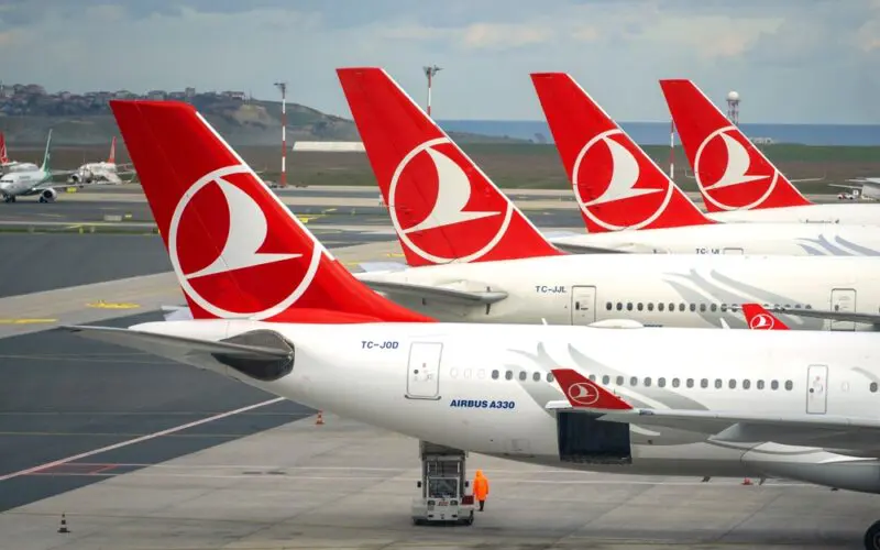 Istanbul,-,Jan,23:,Row,Of,Planes,With,Turkish,Airlines