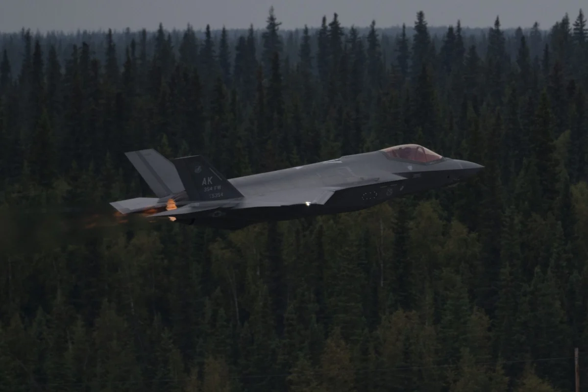 An F-35A Lightning II assigned to the 354th Fighter Wing