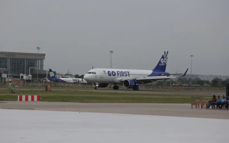 Go First plane Shaheed Bhagat Singh International Airport