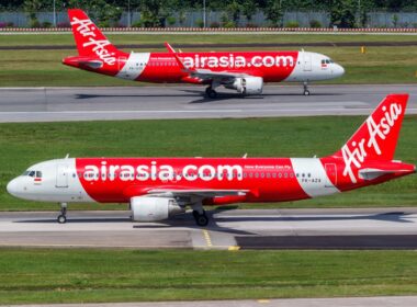 Changi,,Singapore,-,February,3,,2023:,Indonesia,Airasia,Airbus,A320