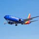 Southwest Airlines 737-800 Max aircraft on final approach at Midway Airport