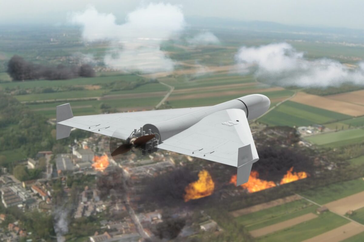 An unmanned military drone