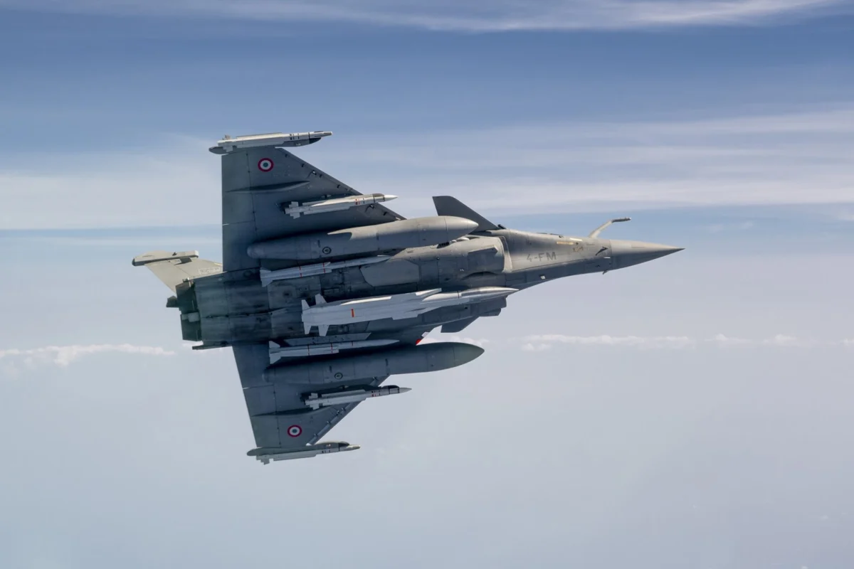 French Dassault Rafale fighter jet armed with ASMPA nuclear missile French Dassault Rafale fighter jet armed with ASMPA nuclear missile