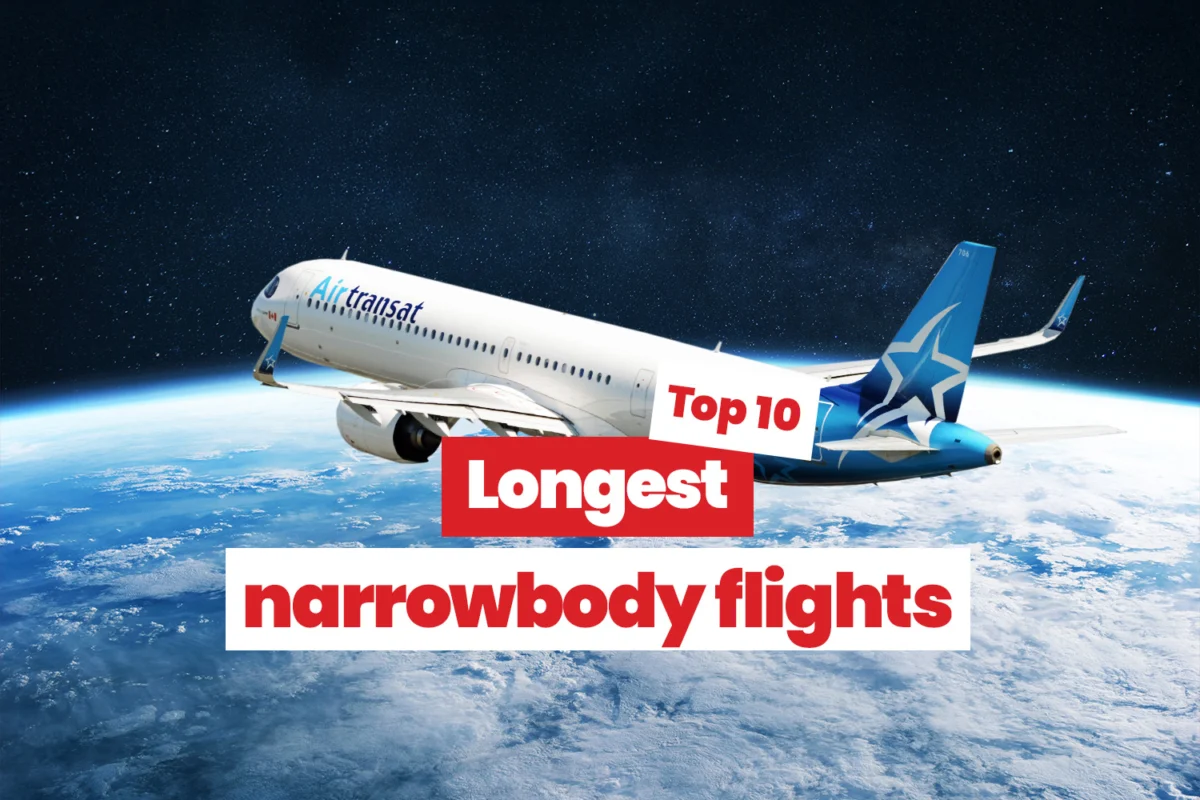 Top 10 longest narrowbody flights