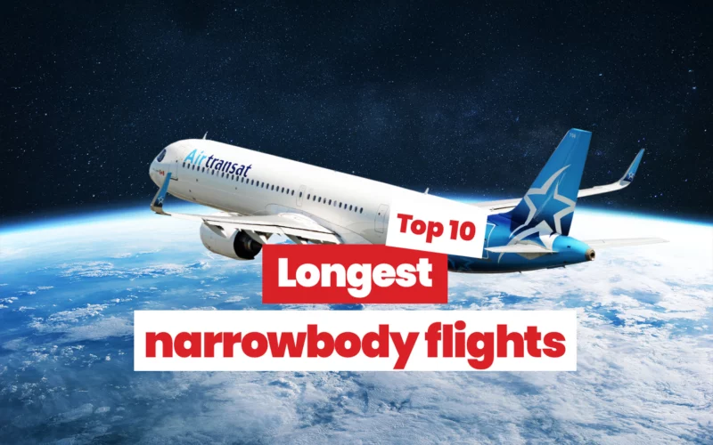 Top 10 longest narrowbody flights