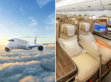 Emirates A350 and cabin