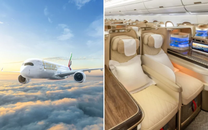 Emirates A350 and cabin