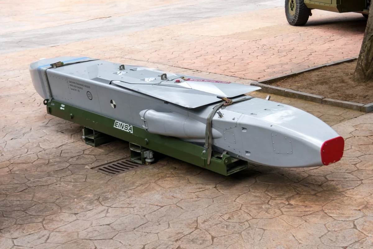 Ground training missile Taurus on a Spanish military base Ground training missile Taurus on a Spanish military base
