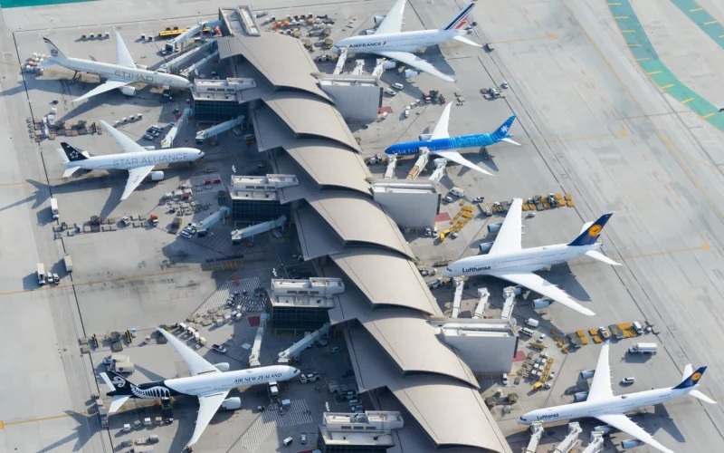 Tom Bradley International Terminal concourse at LAX airport