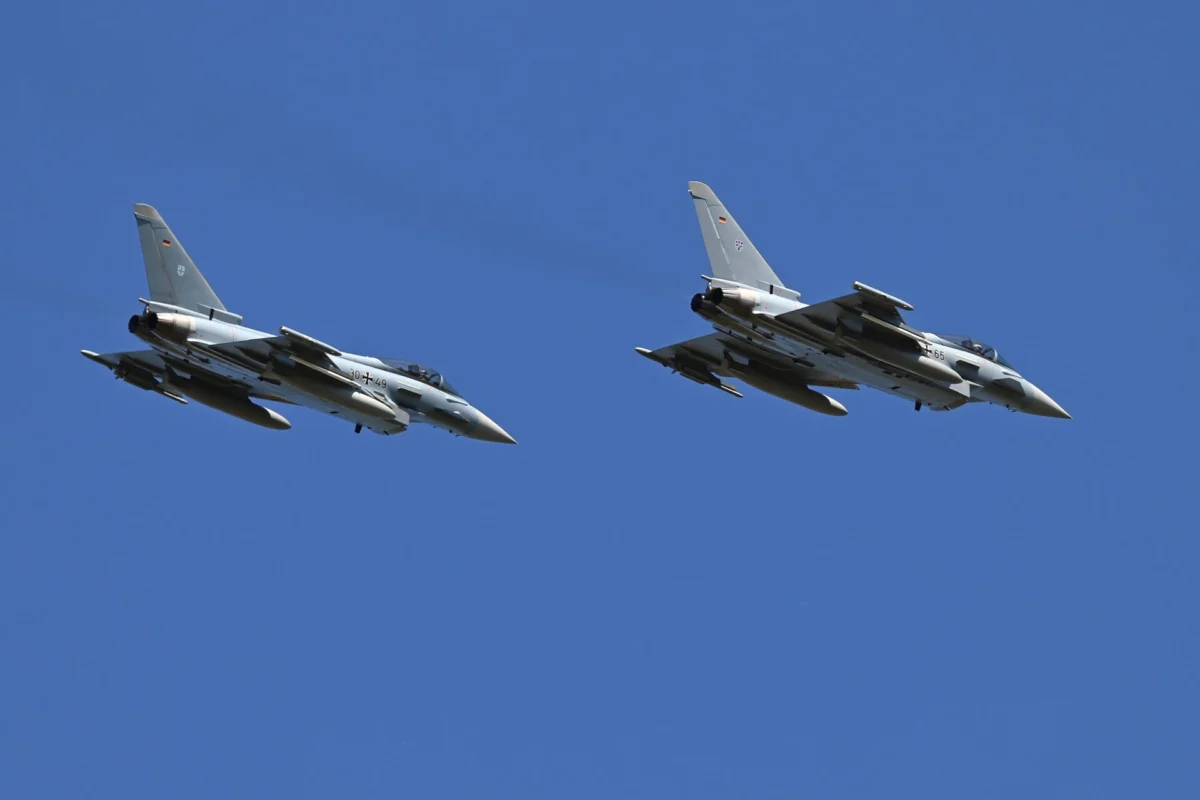 Two German Eurofighter Typhoon jets Two German Eurofighter Typhoon jets