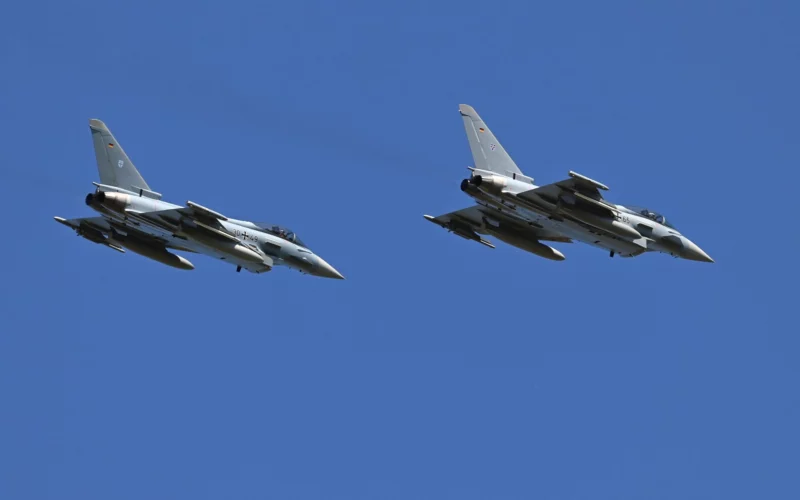 Two German Eurofighter Typhoon jets