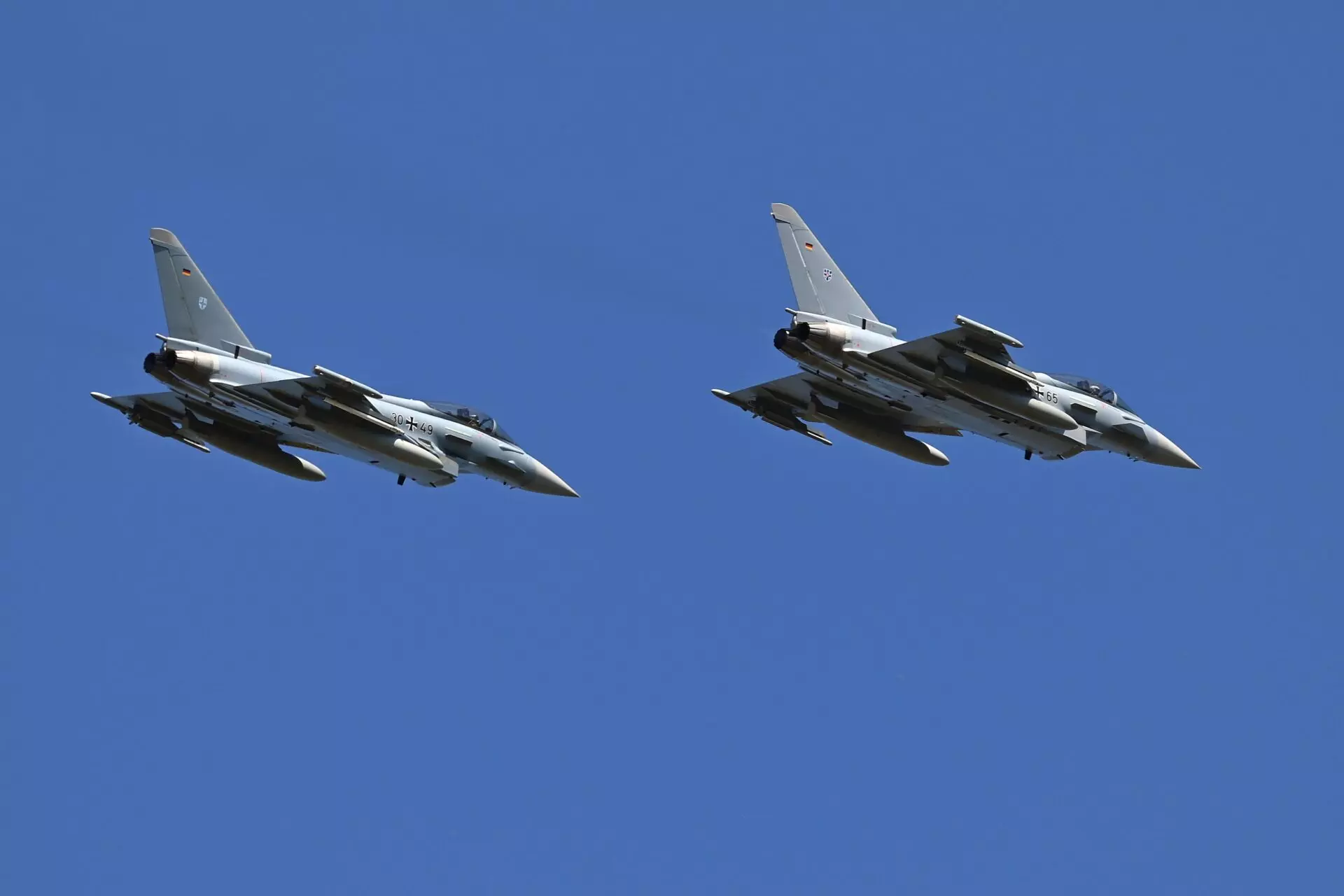 Two German Eurofighter Typhoon jets