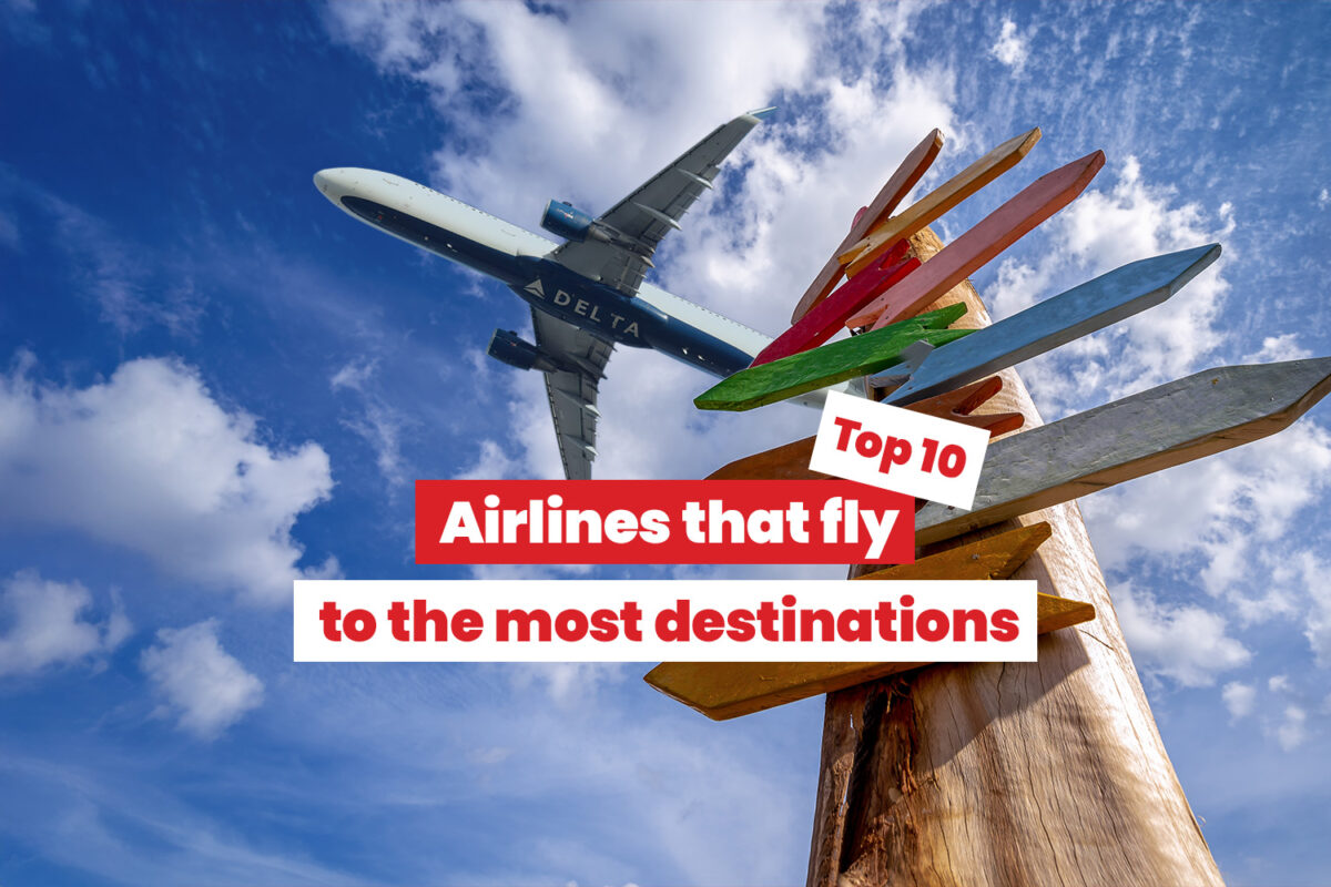 Airlines that fly to the most destinations