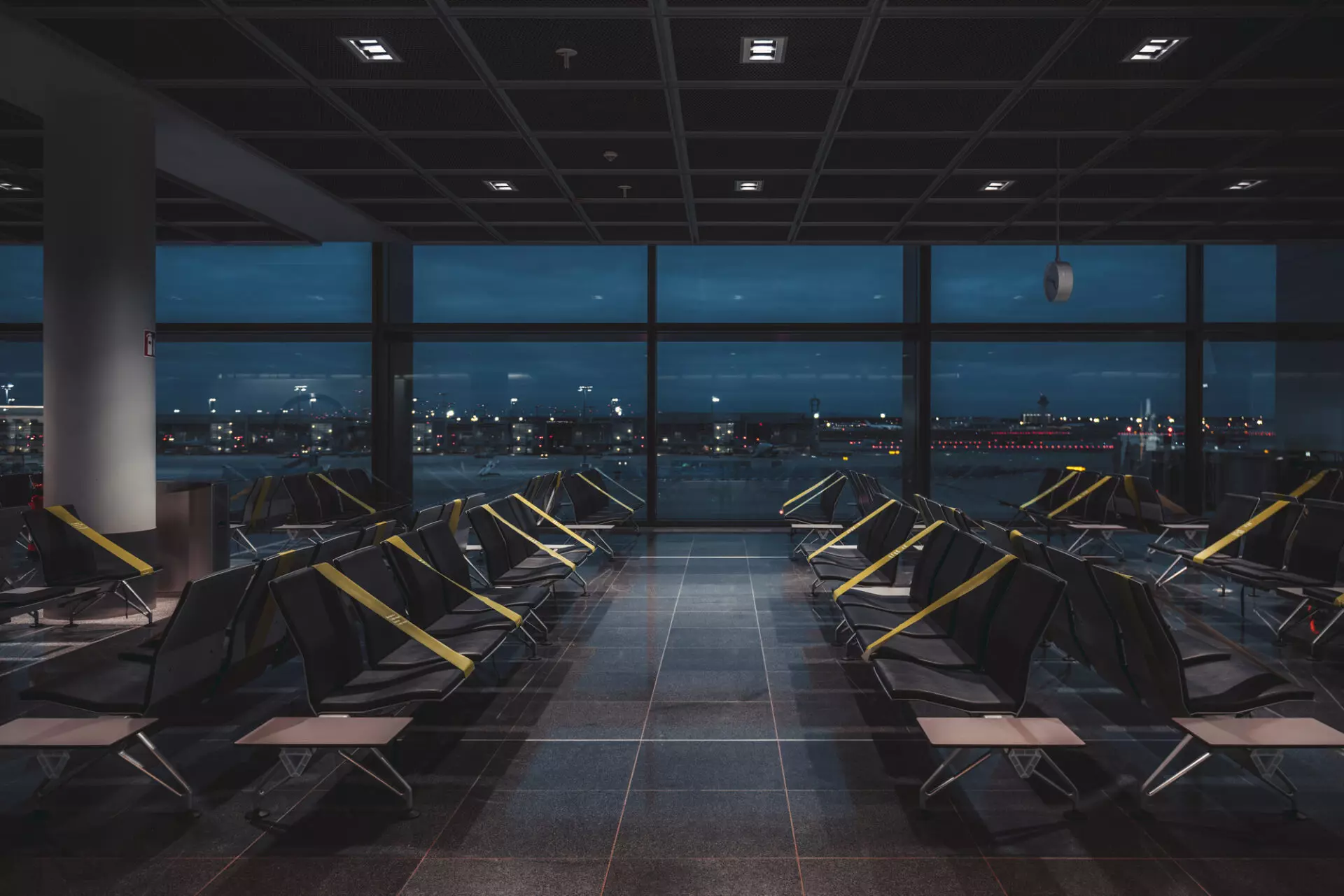 Empty abandoned airport