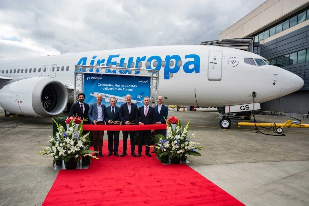 Air Europa First 737 Max Delivery Celebration and Flyaway Seattle Air Europa Boeing 737 MAX 8