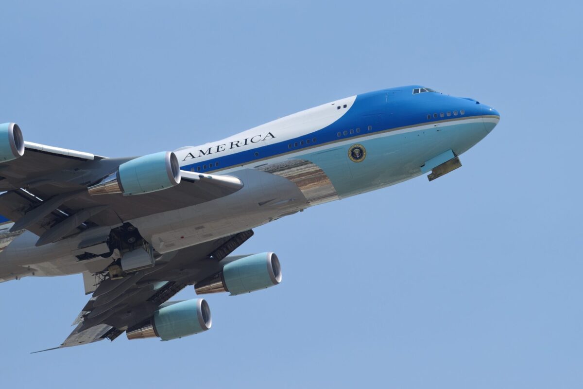 Air Force One leaving from LAX