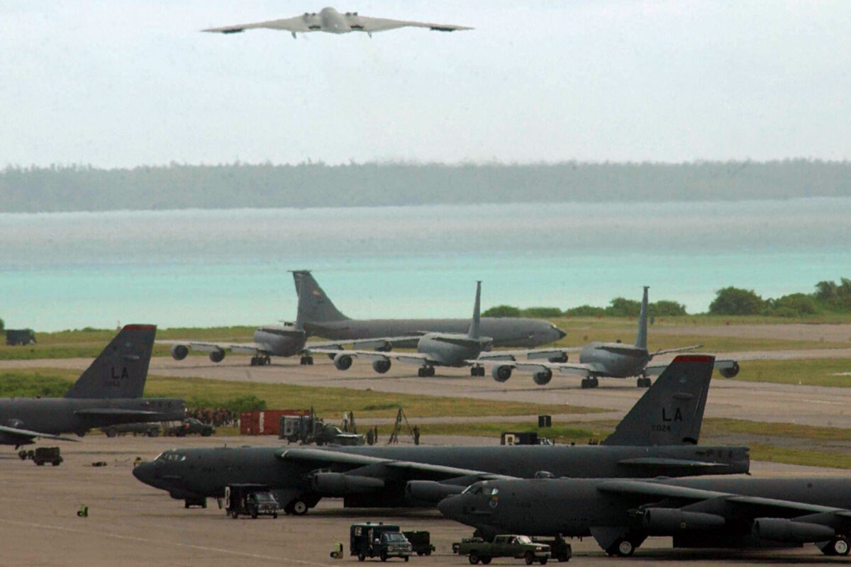 Bombers at Diego Garcia air base