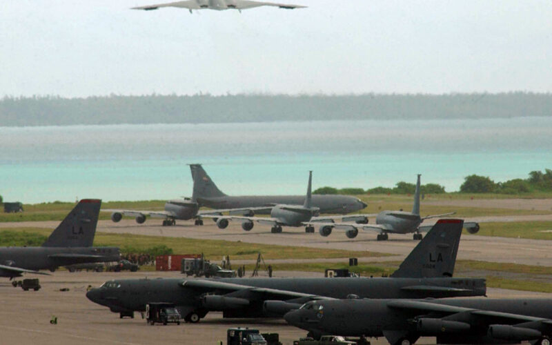Bombers at Diego Garcia air base
