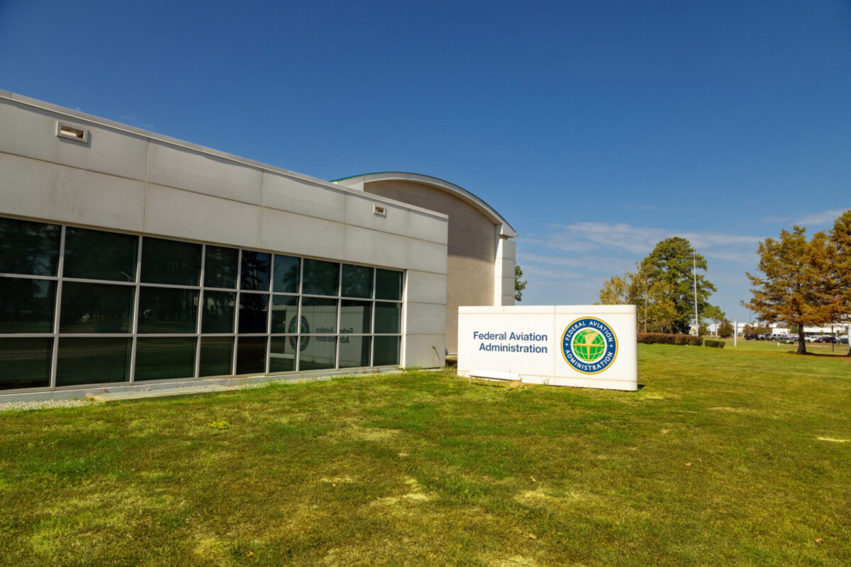 FAA sign Federal Aviation Administration sign