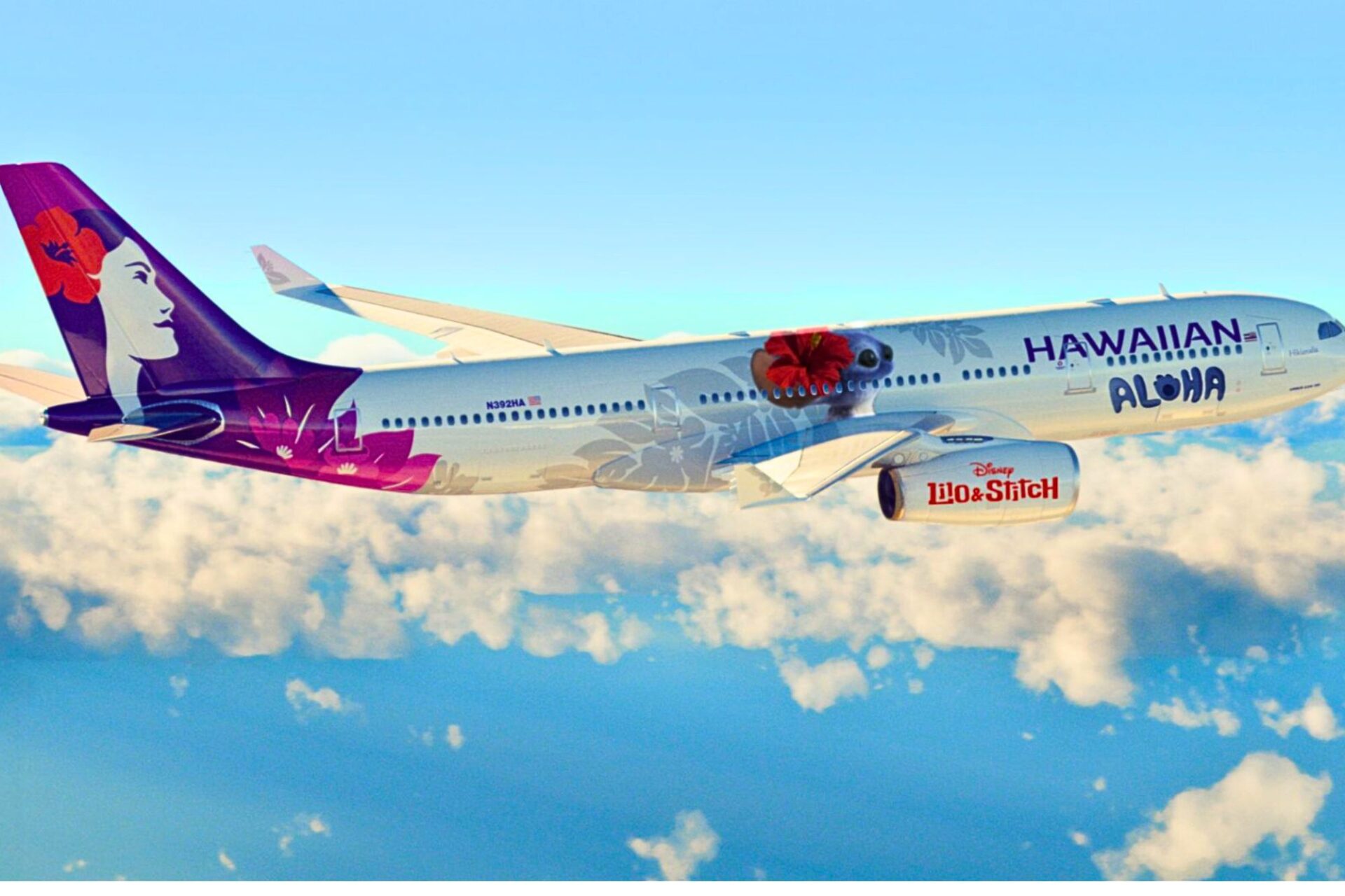 Hawaiian Unveils Disney S Lilo Stitch Themed A330 Livery AeroTime Hawaiian Airlines Livery 1 