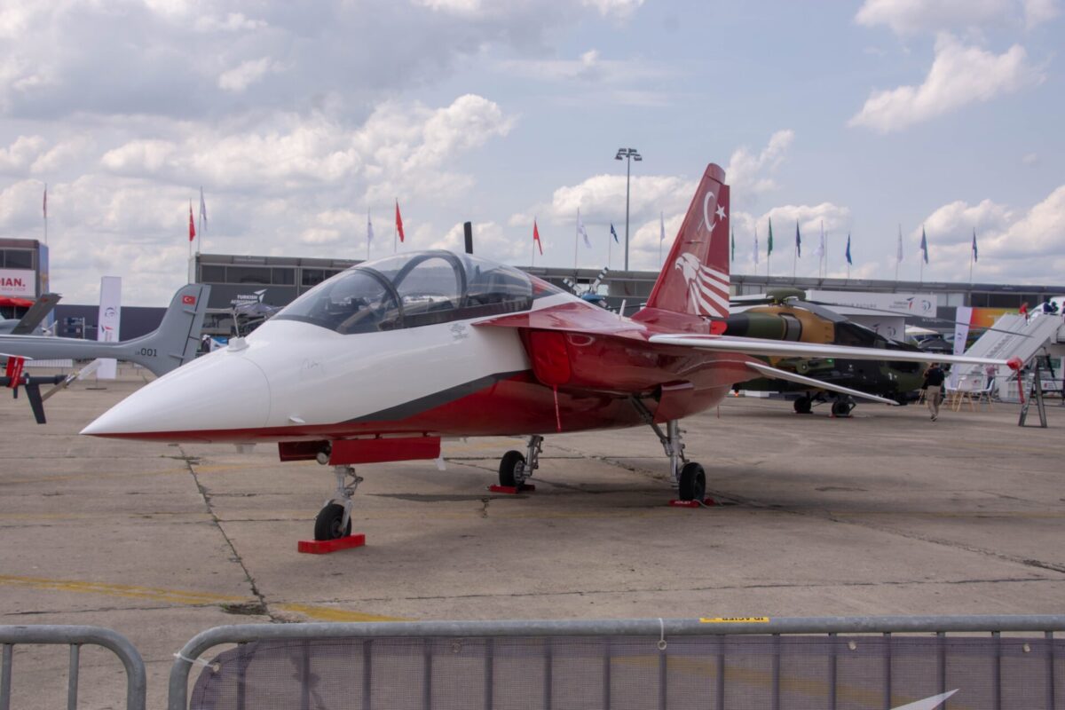 TAI Hürjet jet trainer at Paris Air Show 2023