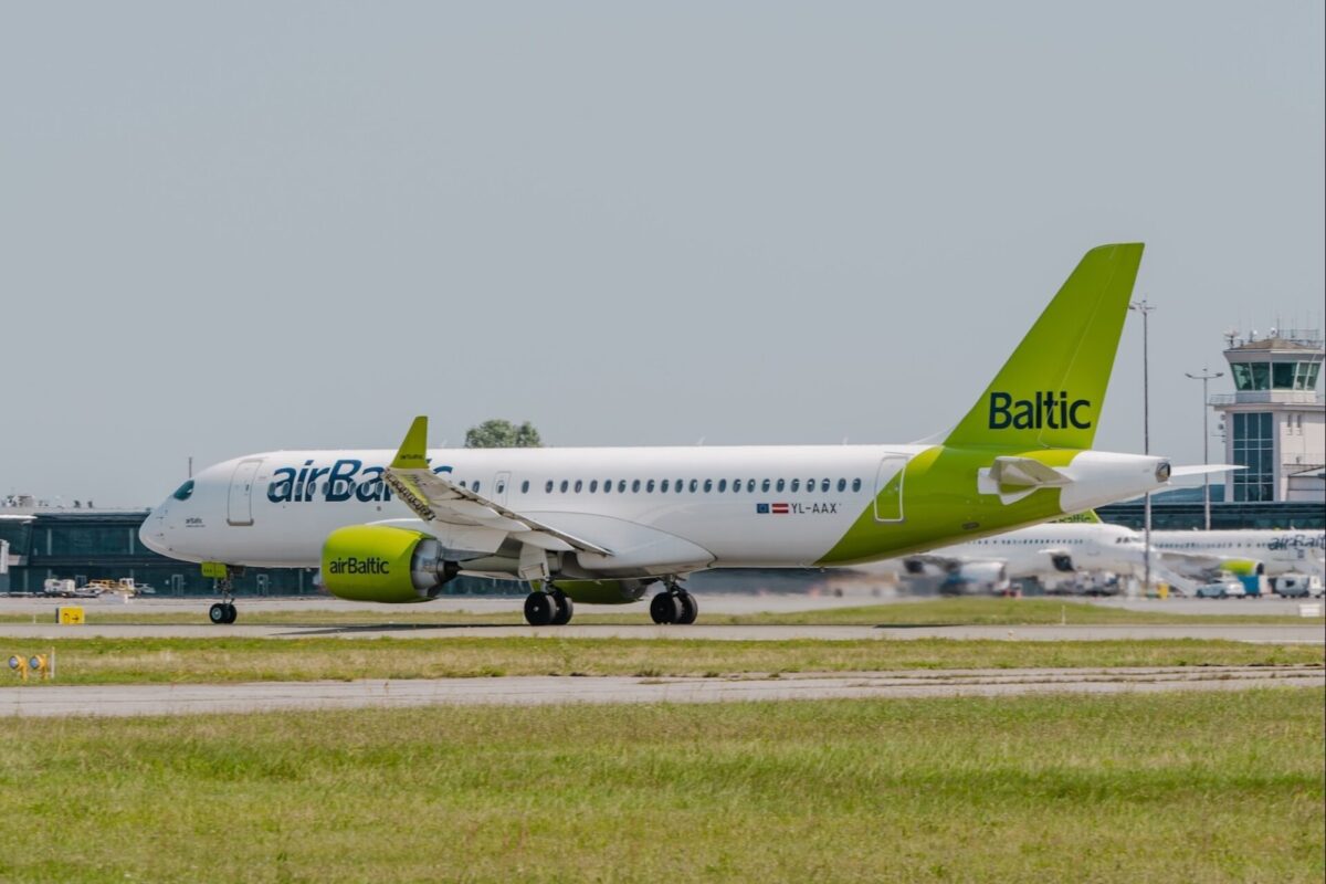 Airbus A220 300 operated by airBaltic