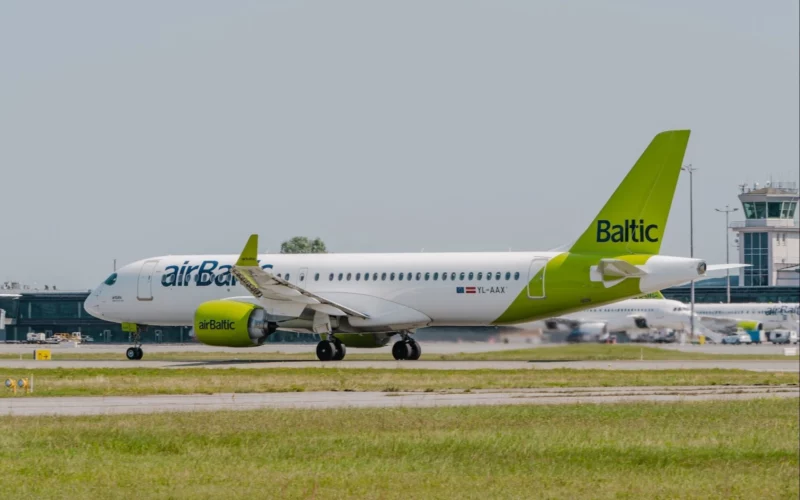 Airbus A220 300 operated by airBaltic
