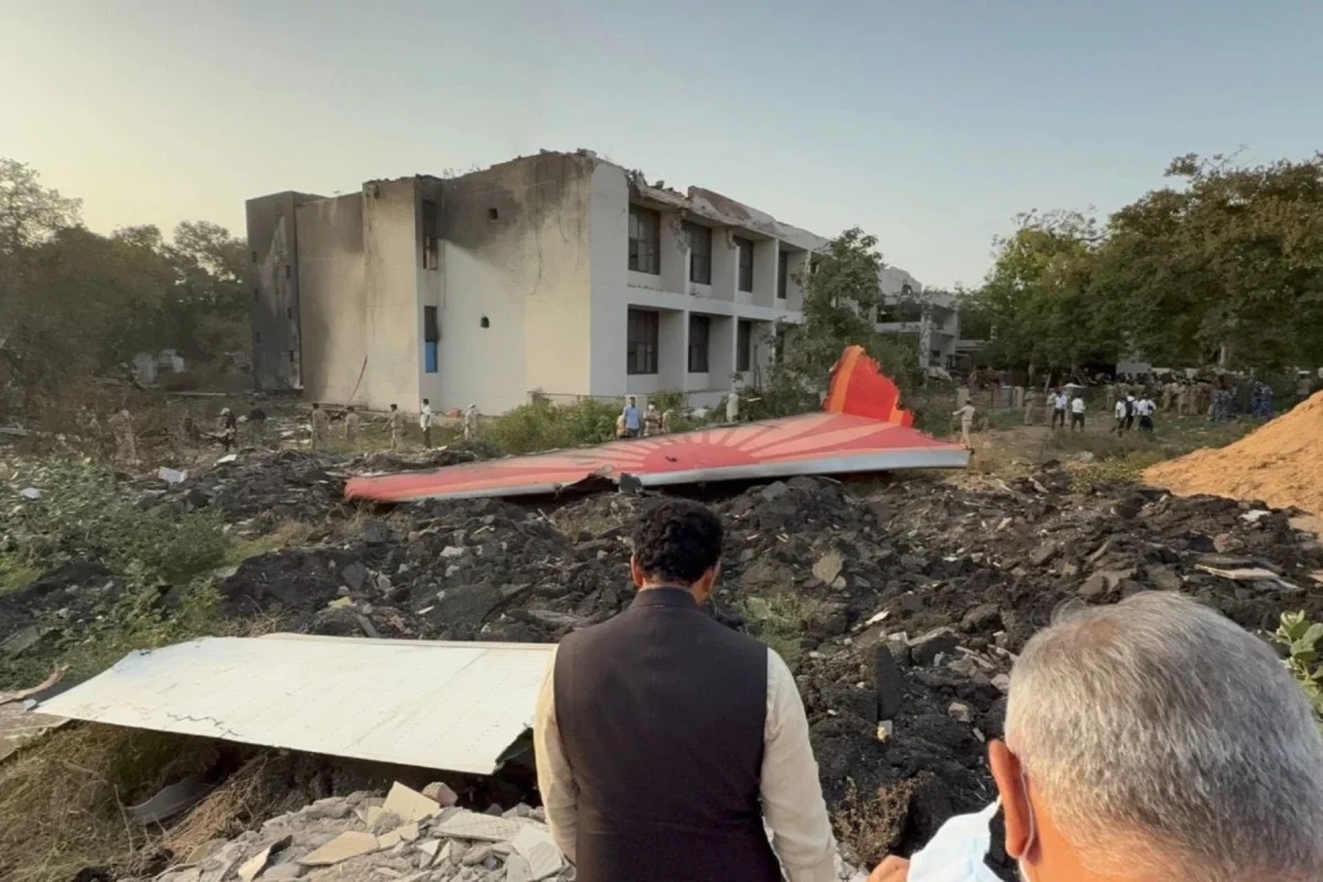 Air India Boeing Dreamliner 787 8 tail crash site Air India Boeing Dreamliner 787 8 tail crash site