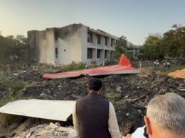 Air India Boeing Dreamliner 787 8 tail crash site