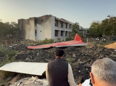 Air India Boeing Dreamliner 787-8 tail crash site