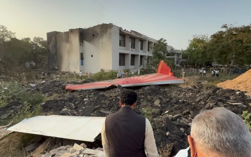 Air India Boeing Dreamliner 787 8 tail crash site