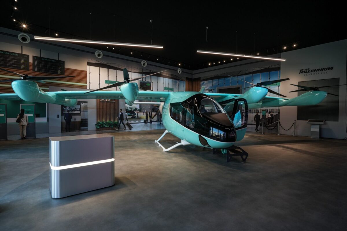 Eve Air Mobility eVTOL mockup Eve Air Mobility eVTOL mockup